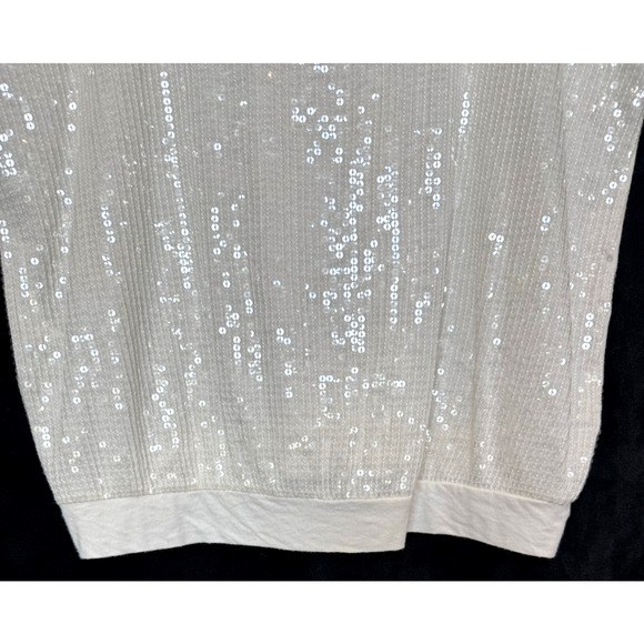 Express Womens Sequin Cocktail Blouse Size M Bling Office Siren Mob Wife Feminin - Picture 2 of 13